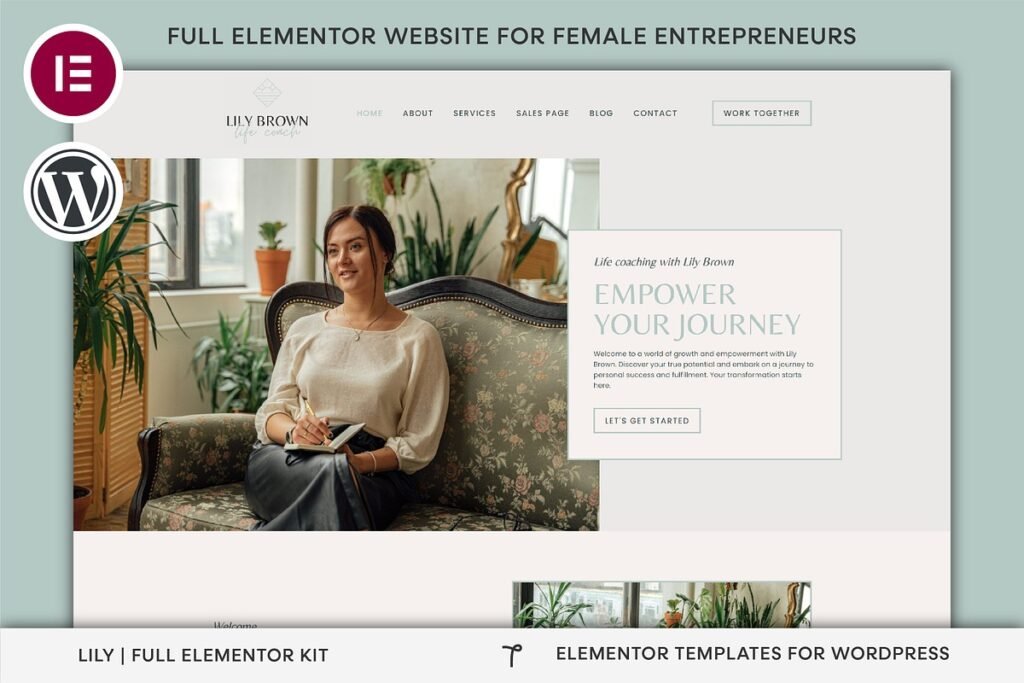 Life Coach Elementor Template Kit