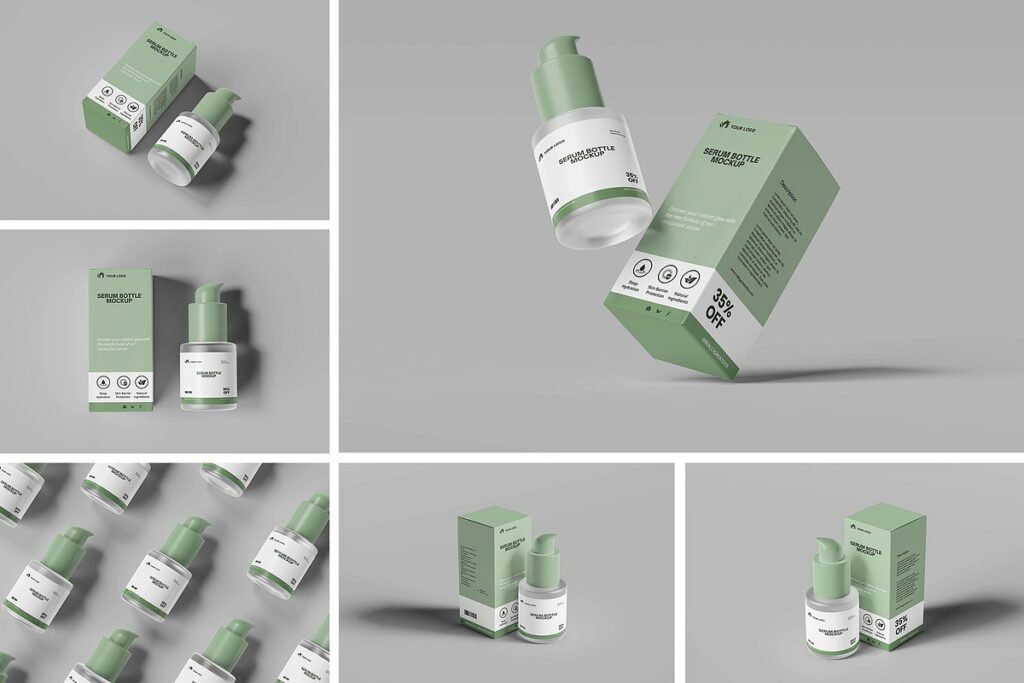Serum Bottle Packaging Mockup
