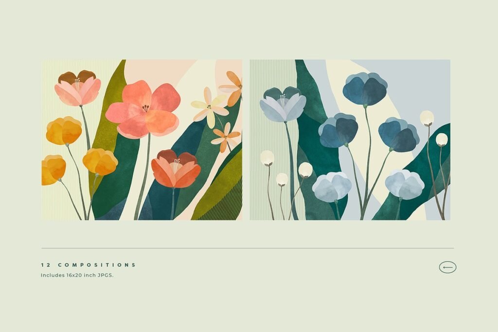 Painted Floral Elements