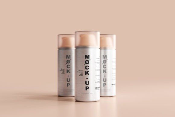 Aluminum Pump Bottle Mockups