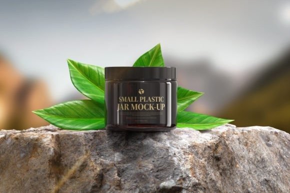 Natural Herbal Cosmetic Jar Mockup