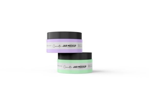Cosmetic Plastic Jar Mockup
