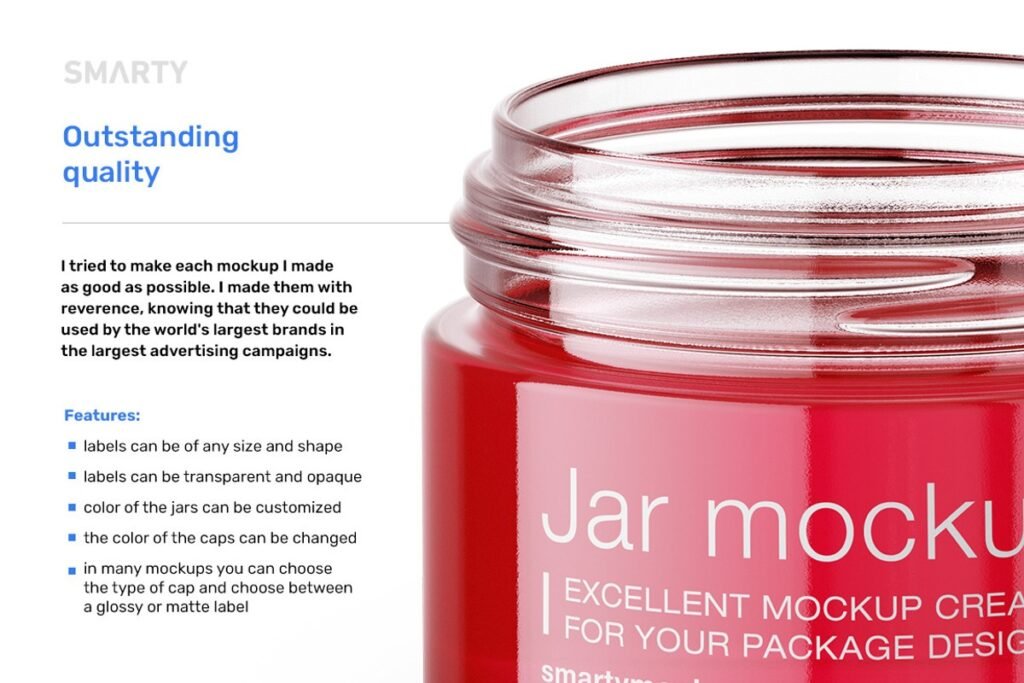 Cosmetic jar mockups bundle
