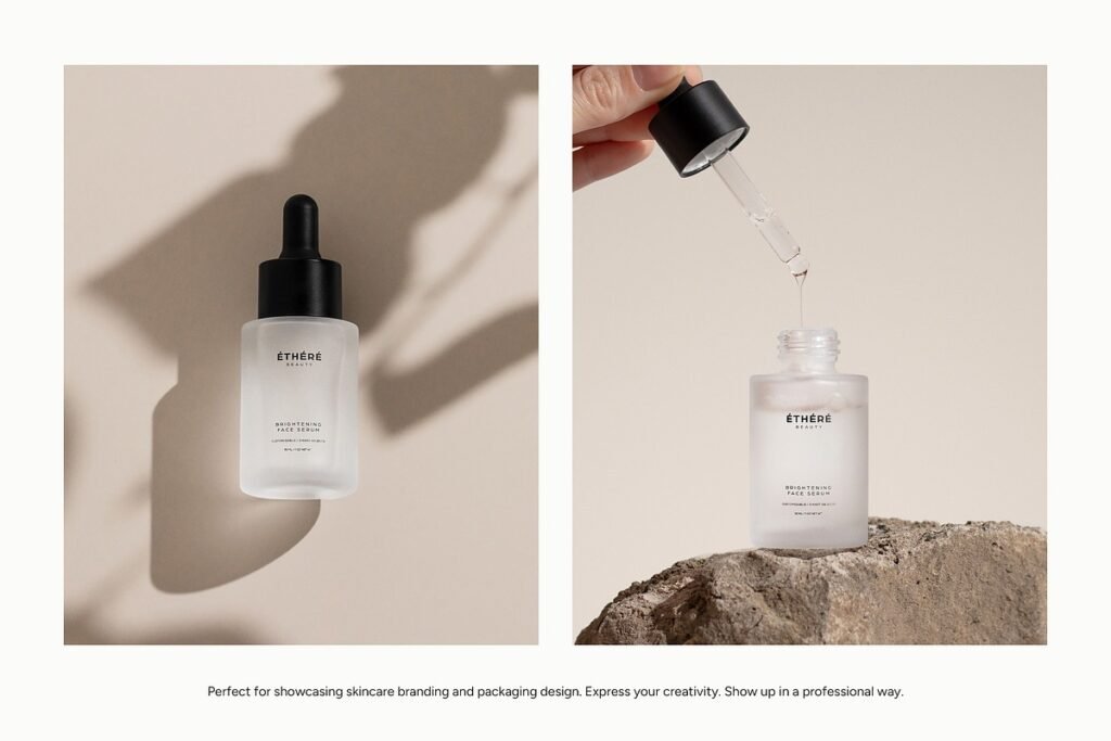 Frosted Dropper Bottle Mockup