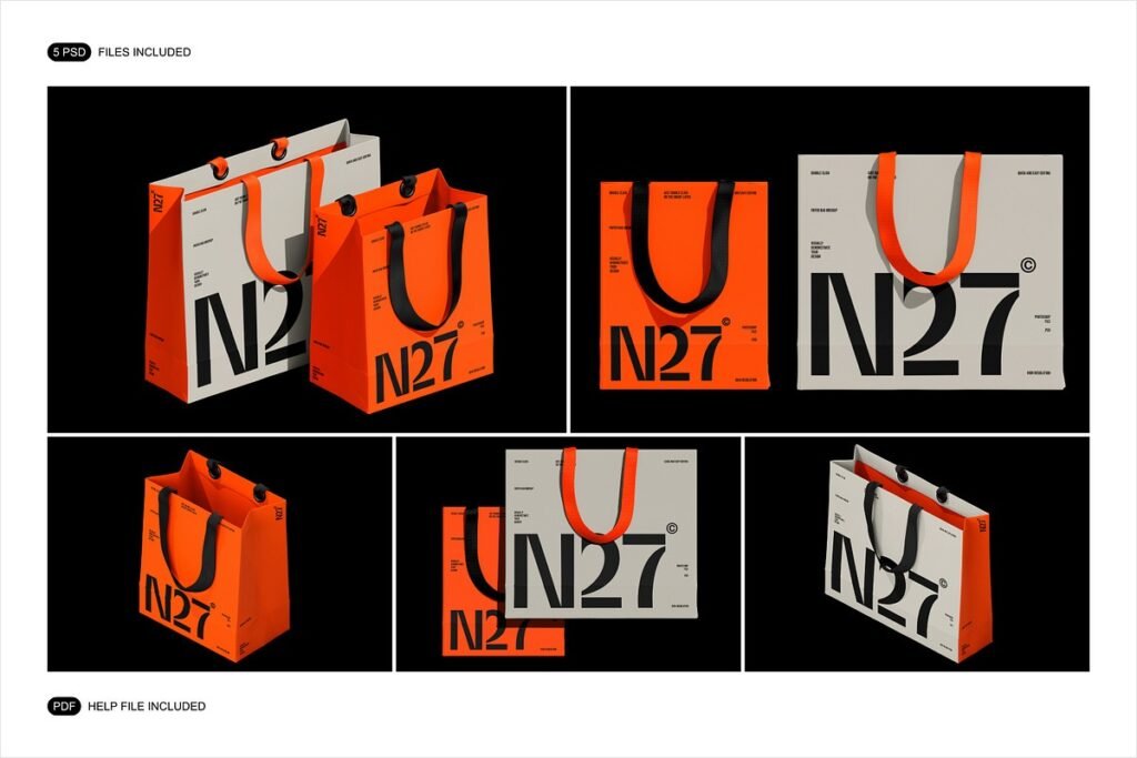 Paper Bag Mockup Set