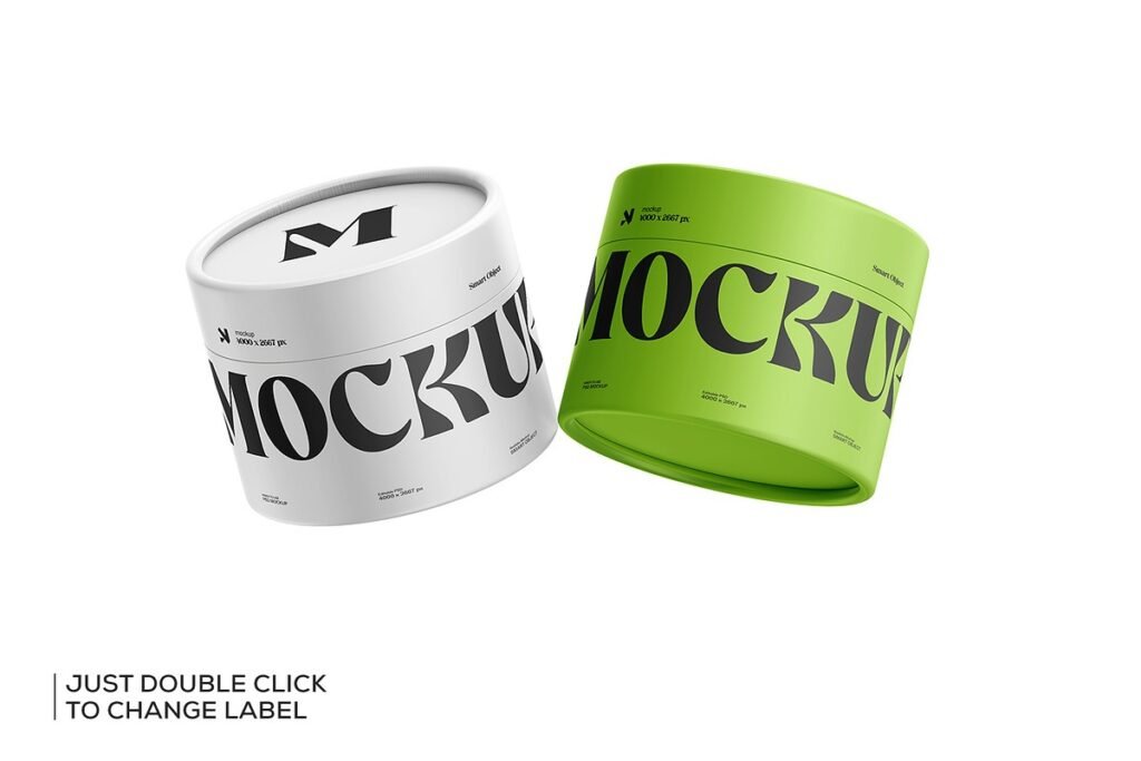 Cylindrical Paper Tube Mockup