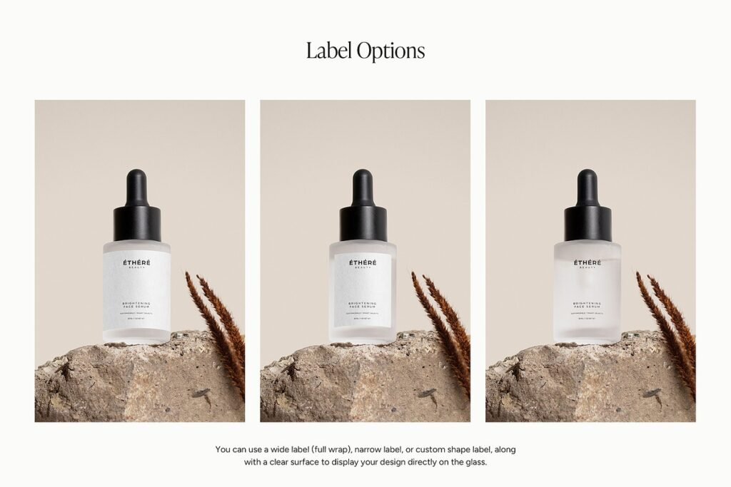 Frosted Dropper Bottle Mockup