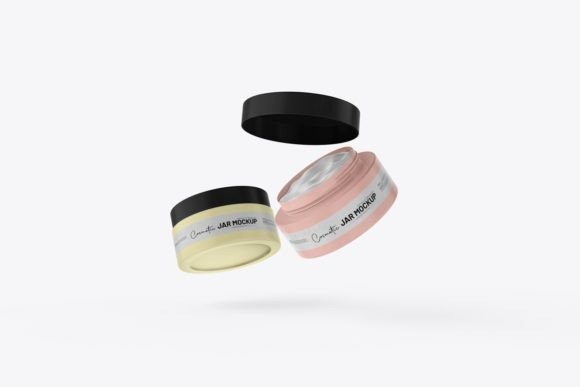 Cosmetic Plastic Jar Mockup