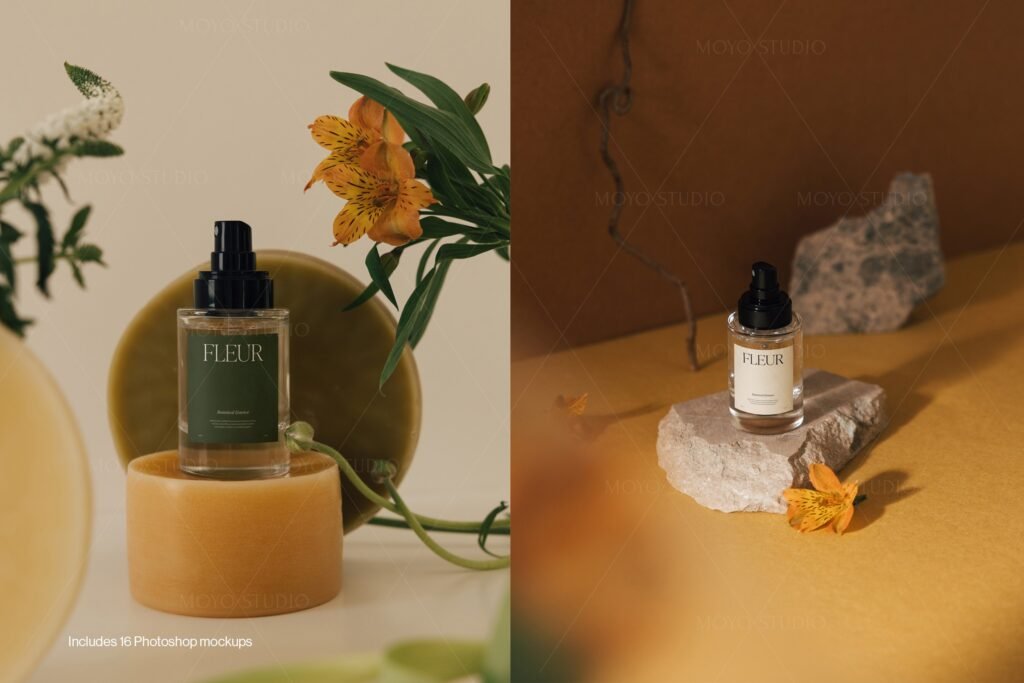 Cosmetic Bottle Label Mockups