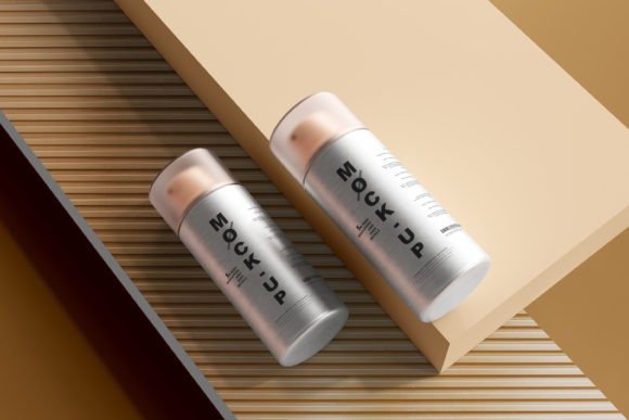 Aluminum Pump Bottle Mockups