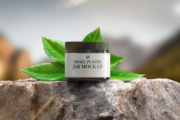 Natural Herbal Cosmetic Jar Mockup