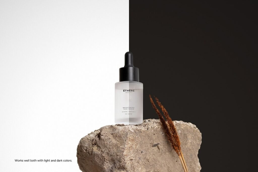 Frosted Dropper Bottle Mockup