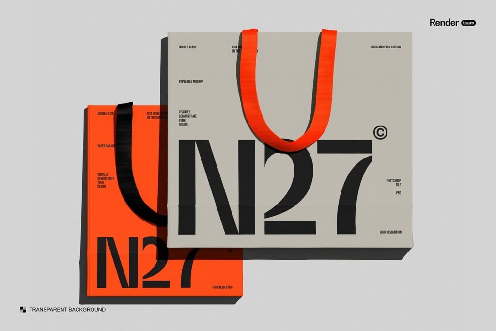 Paper Bag Mockup Set