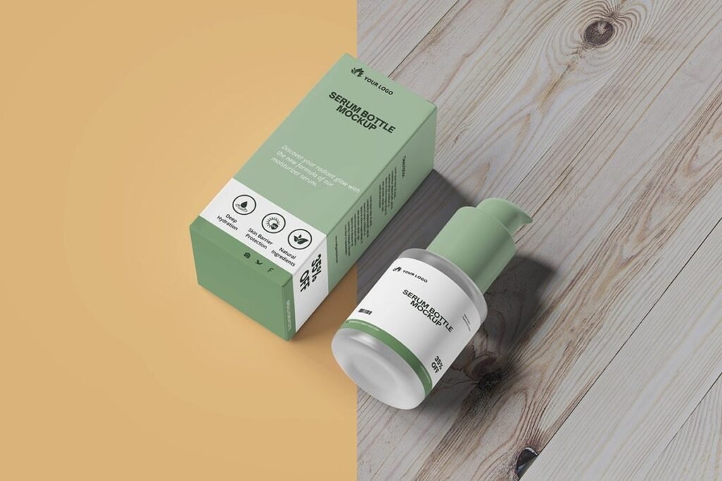Serum Bottle Packaging Mockup