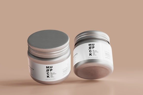 Aluminum Cosmetic Jar Mockup Bundle