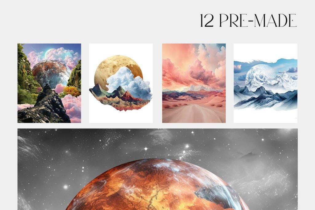 Landscape collage creator kit