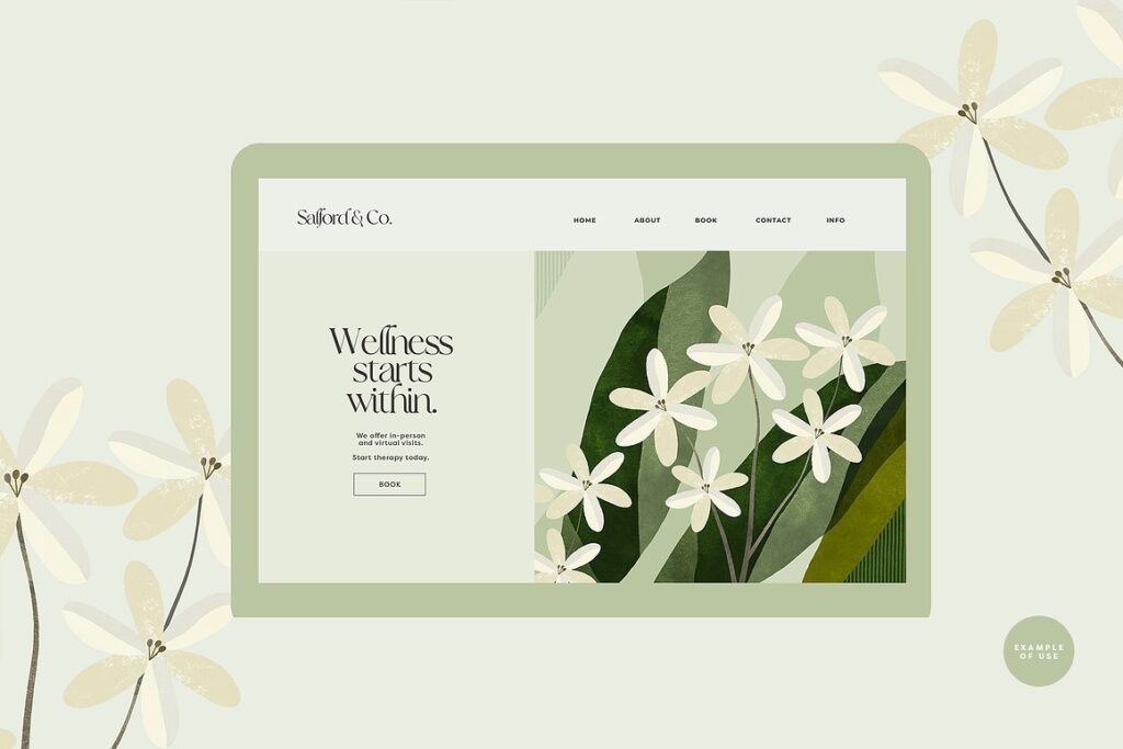 Painted Floral Elements
