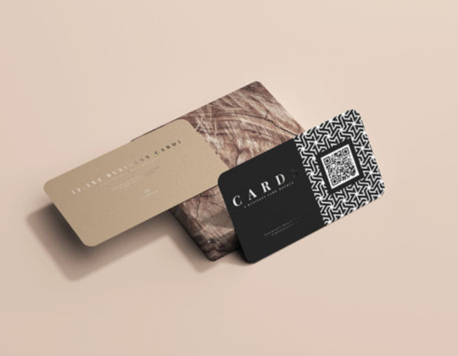 Rounded Corner Business Card Mockups