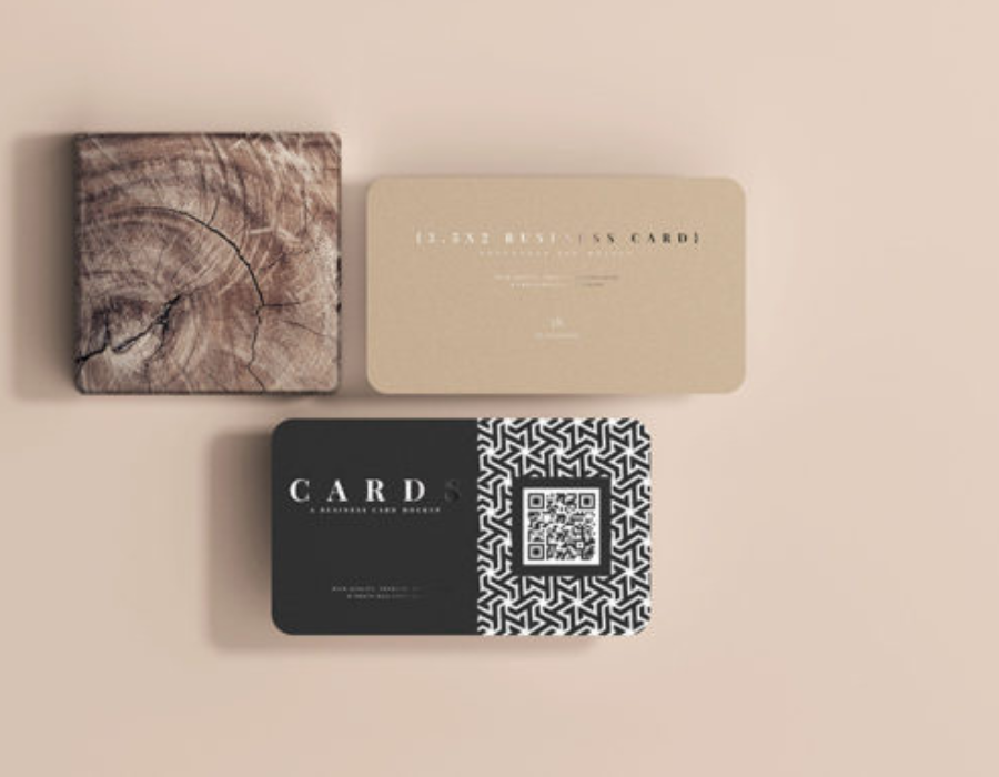 Rounded Corner Business Card Mockups