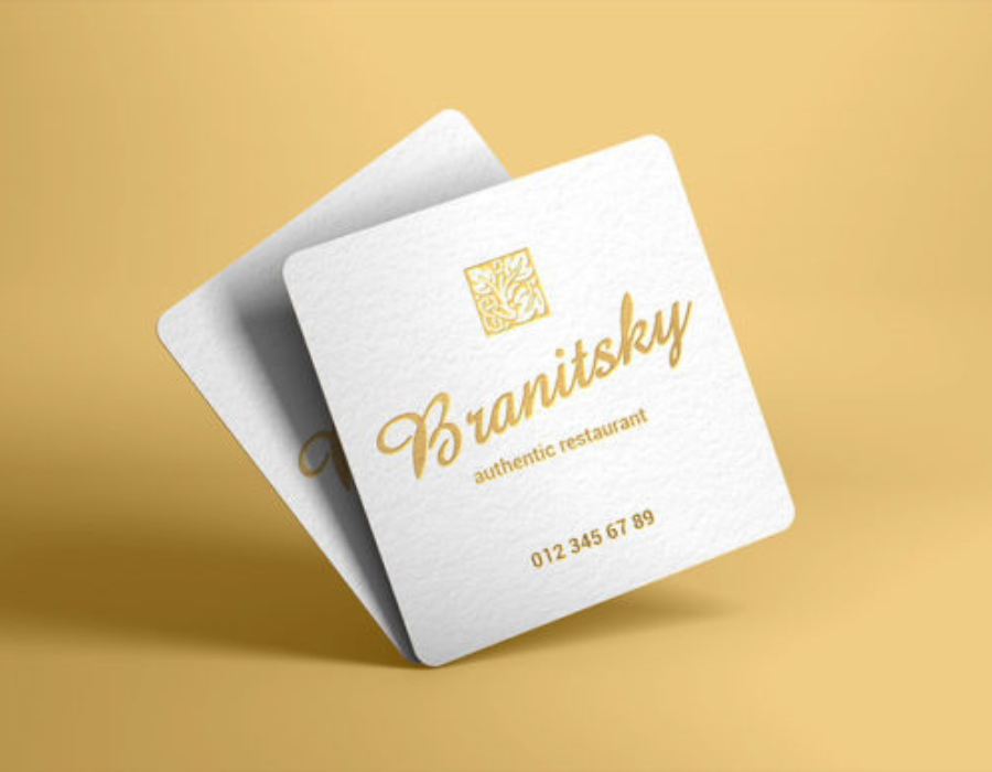 Square Business Card Mockups