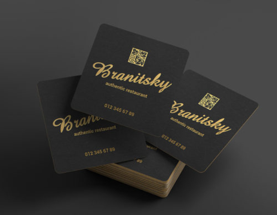 Square Business Card Mockups