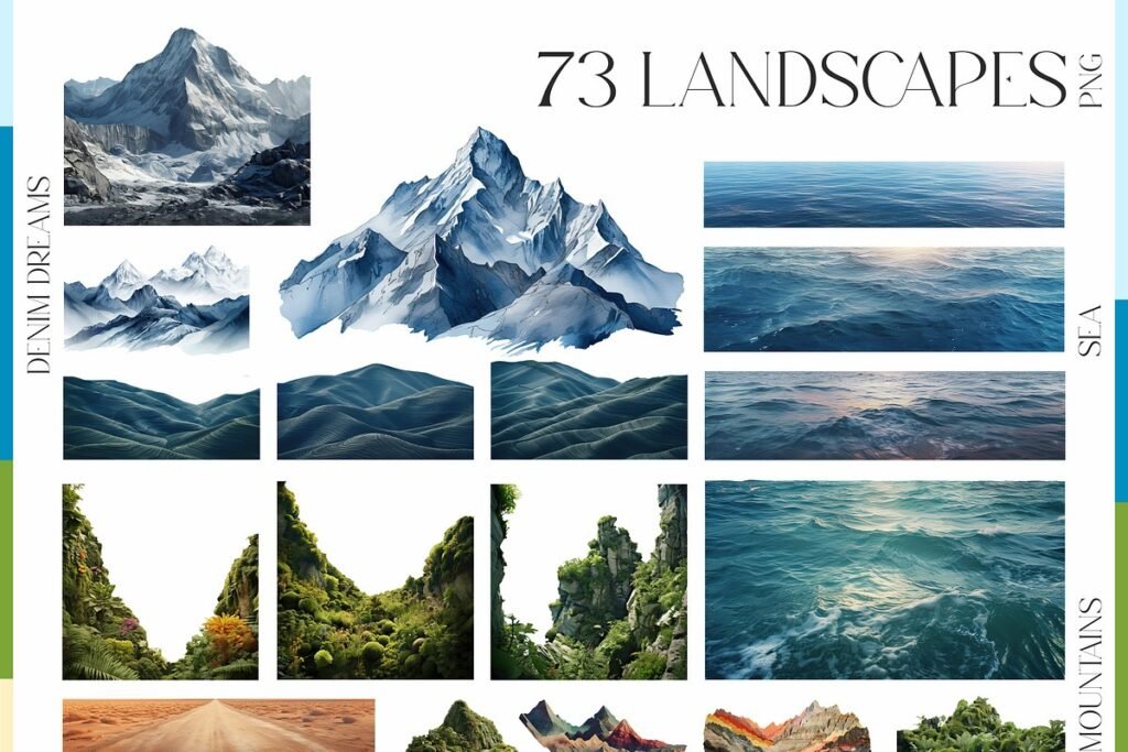 Landscape collage creator kit