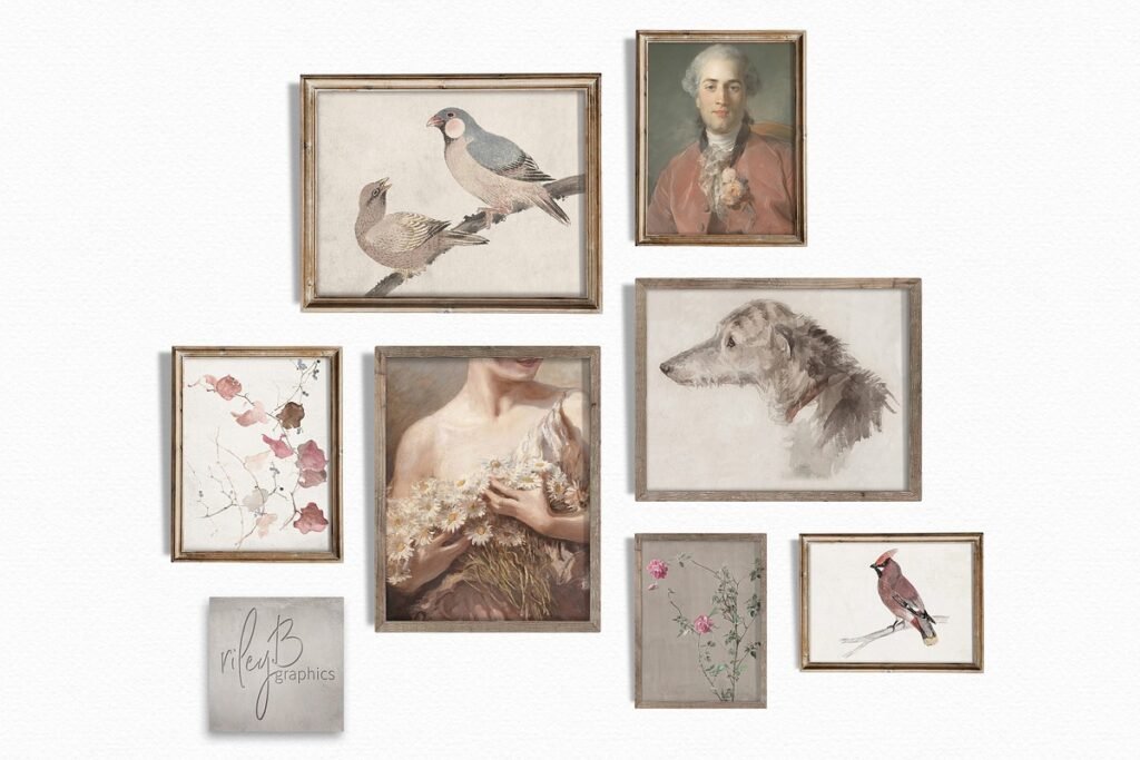 Dusty Pink Vintage Art