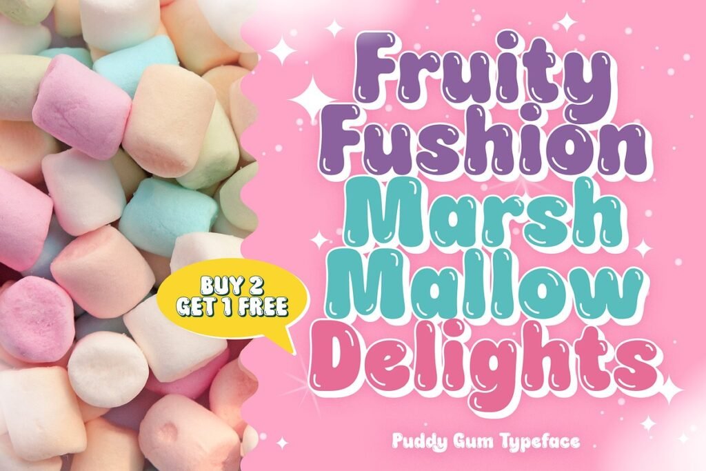 Puddy Gum Playful Bubbly Typeface