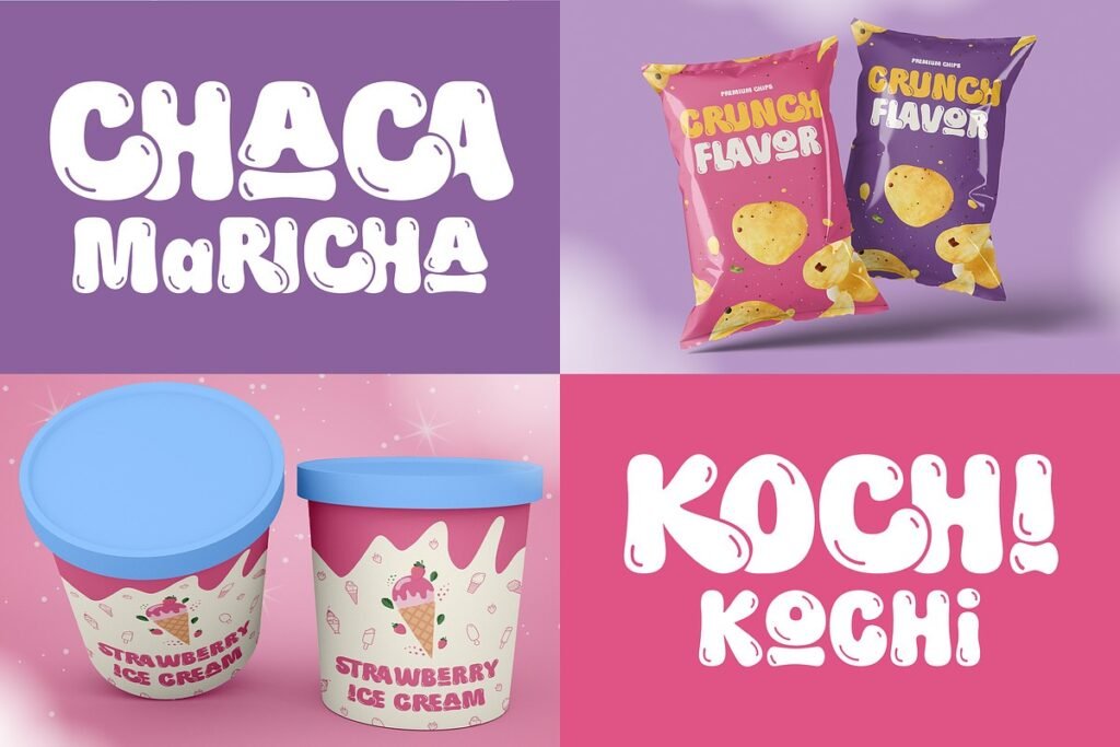 Puddy Gum Playful Bubbly Typeface