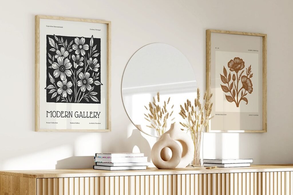 Linocut Flowers Poster Builder