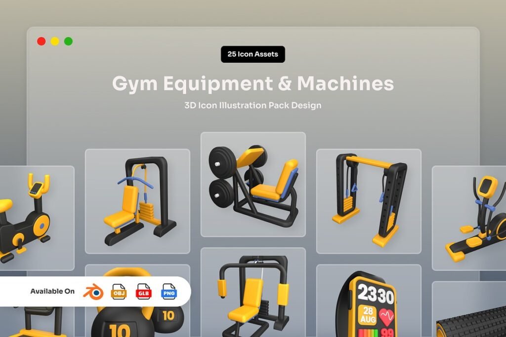 Gym Equipment Icon Pack