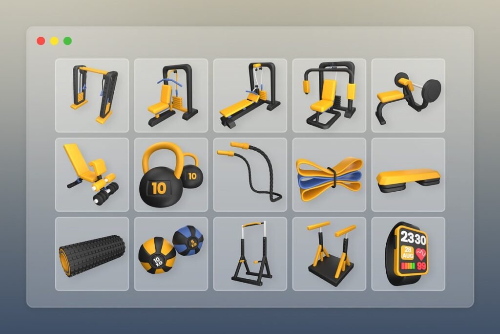 Gym Equipment Icon Pack