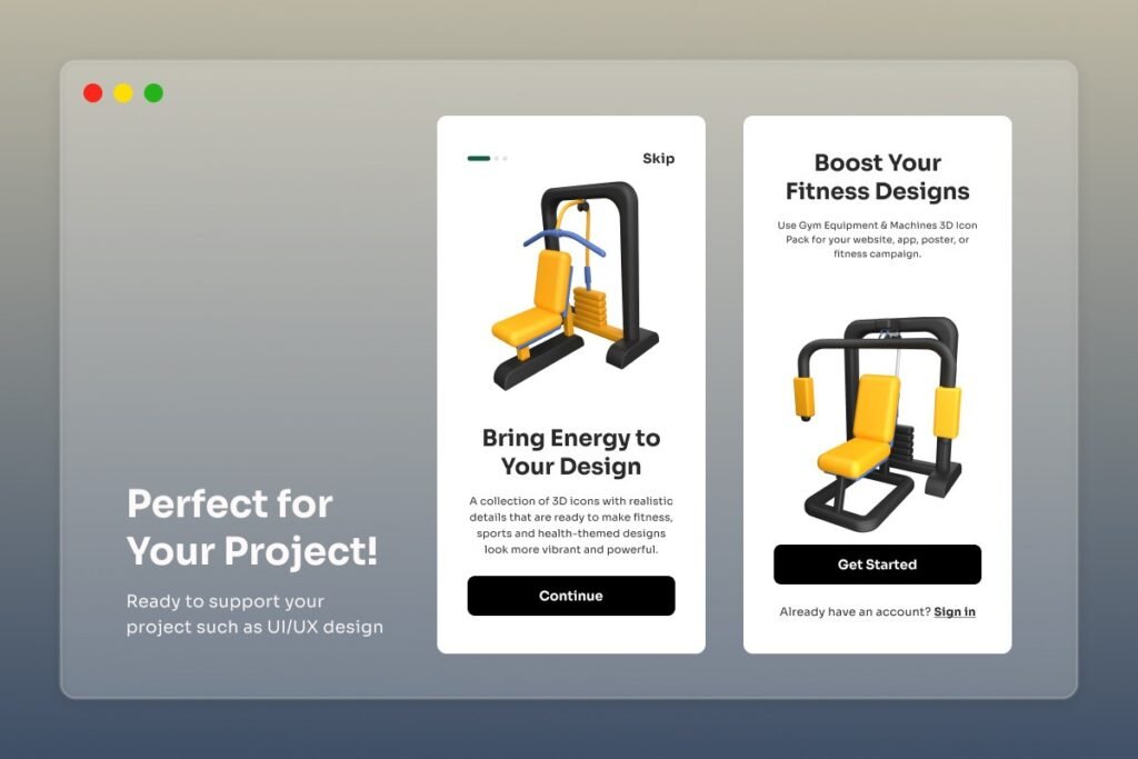 Gym Equipment Icon Pack