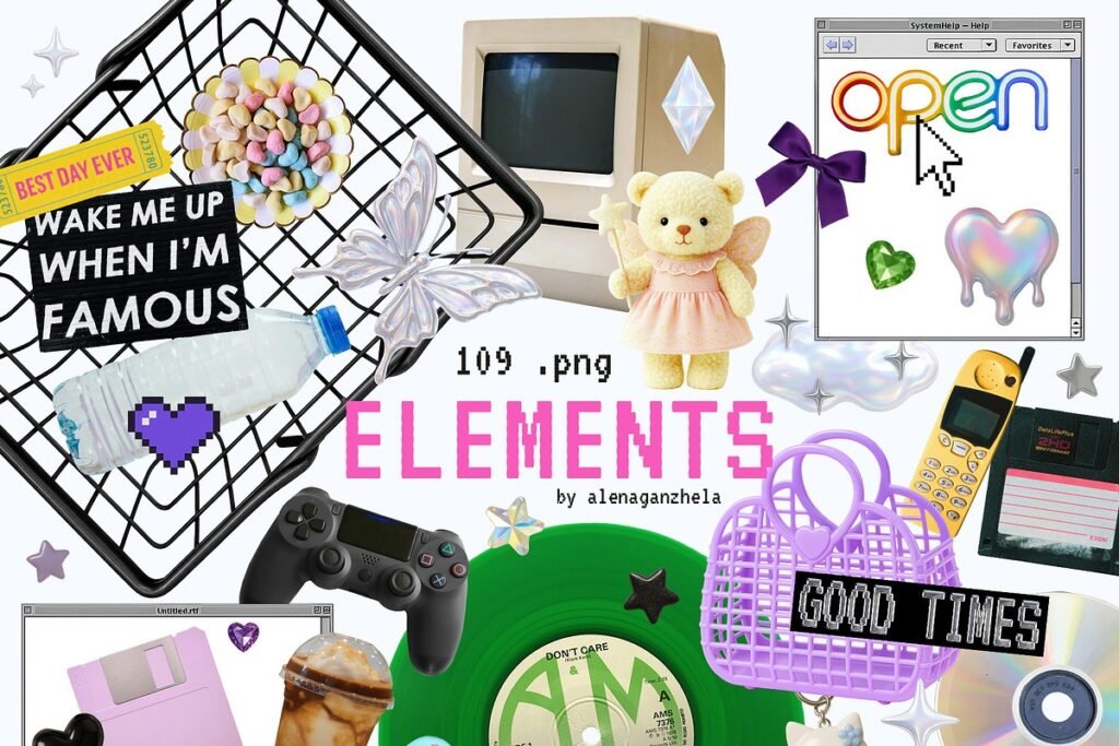 Time Capsule Mixed Media Collage Set