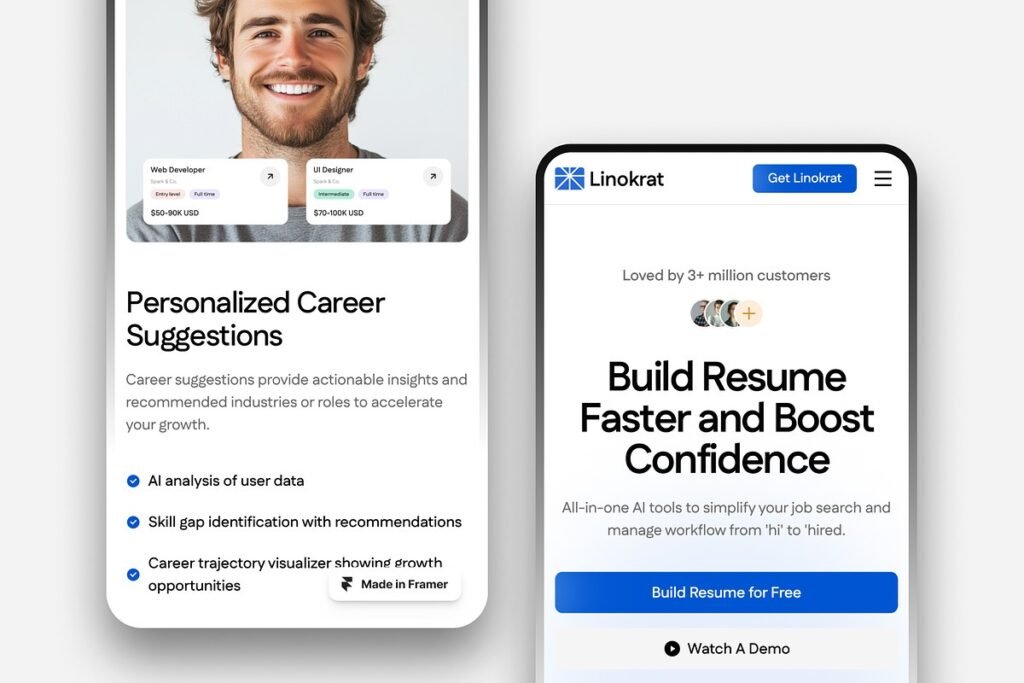 Linokrat AI Saas Framer Template