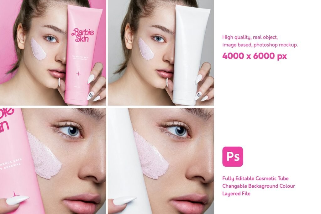 Cosmetic Tube Packaging Mockup