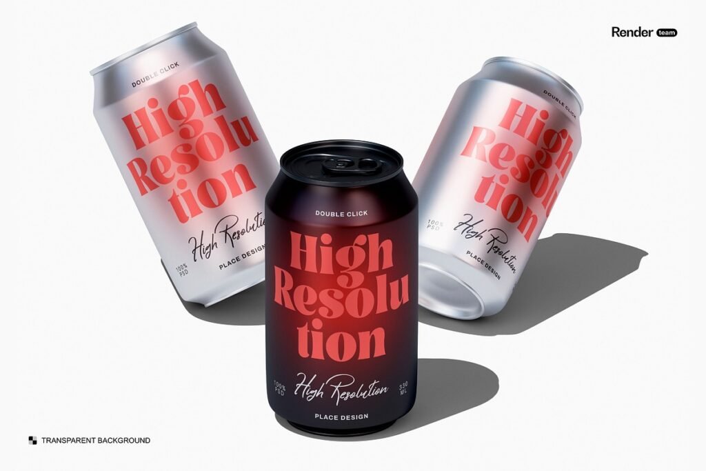 Metal Soda Can Mockup