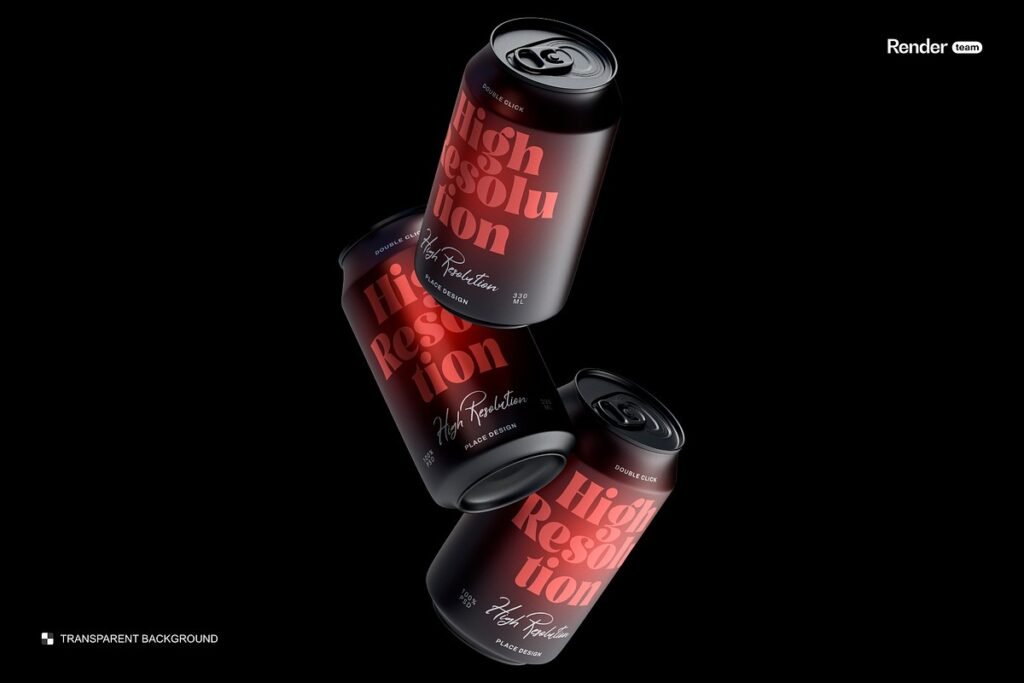Metal Soda Can Mockup