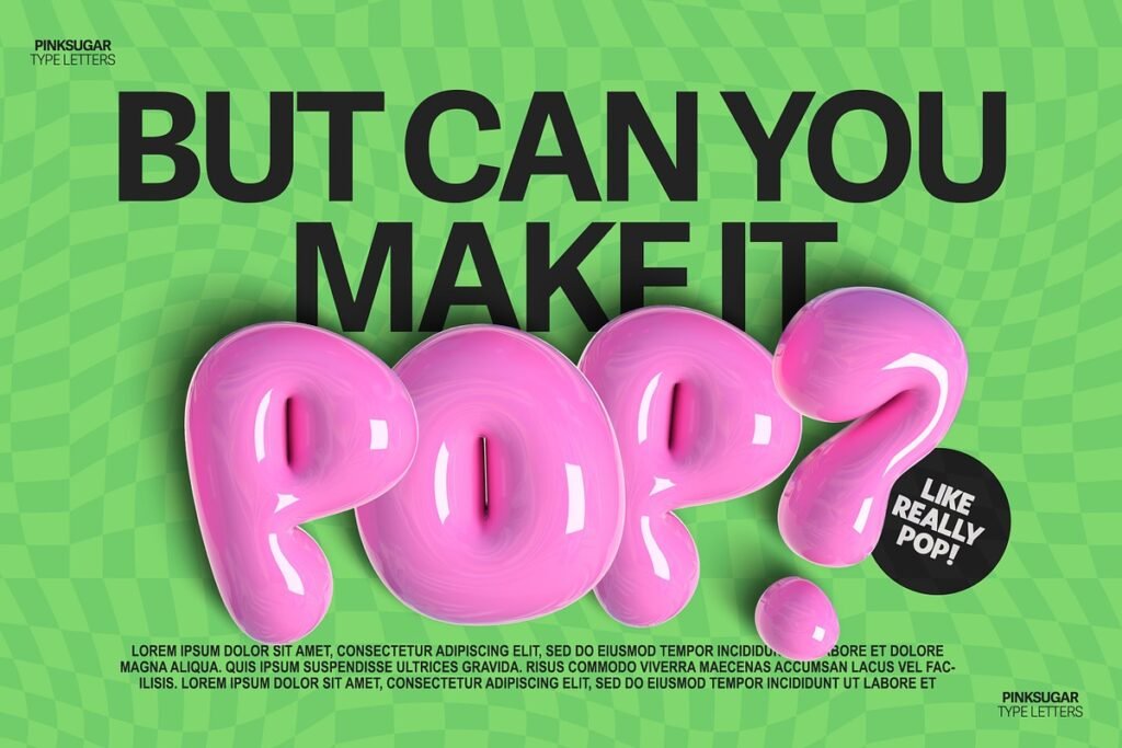 Pink Sugar Letters and SVG Font