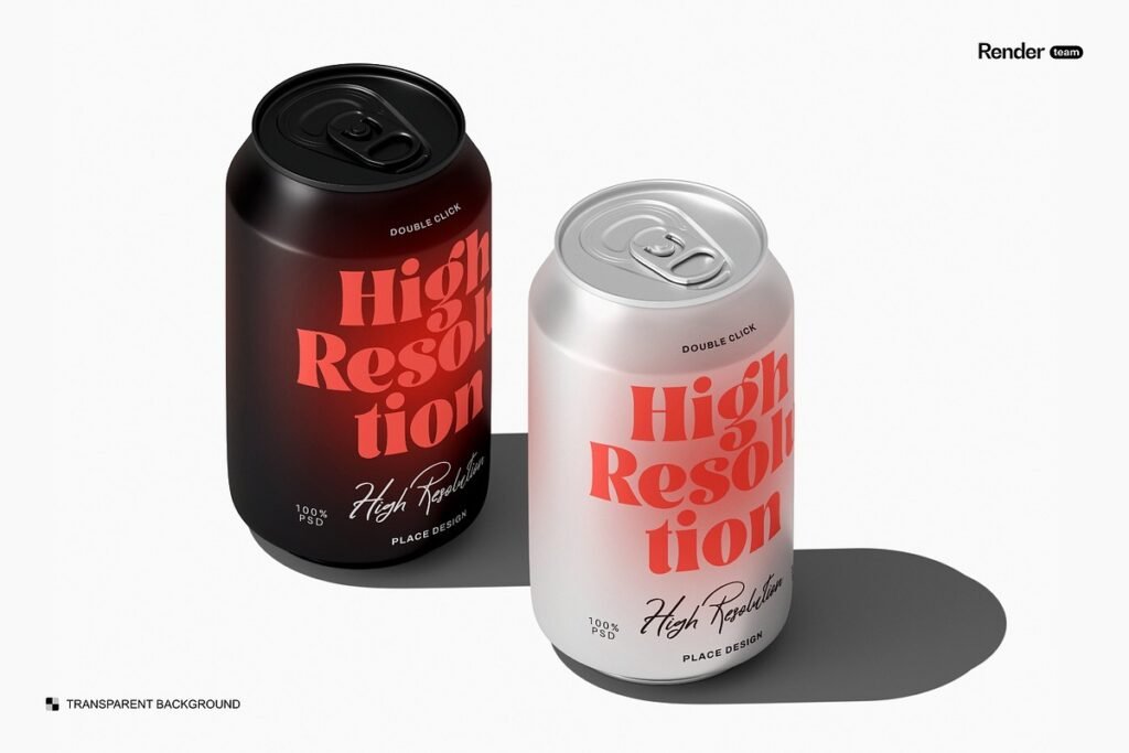 Metal Soda Can Mockup