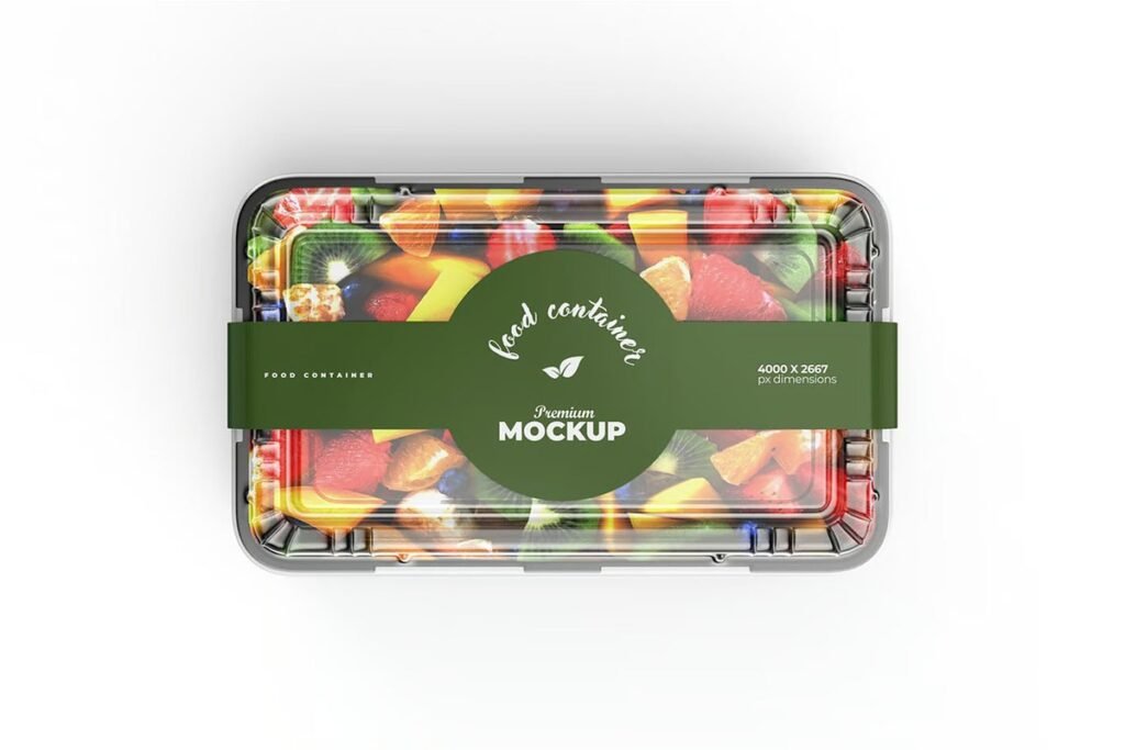 Transparent Food Container Mockup