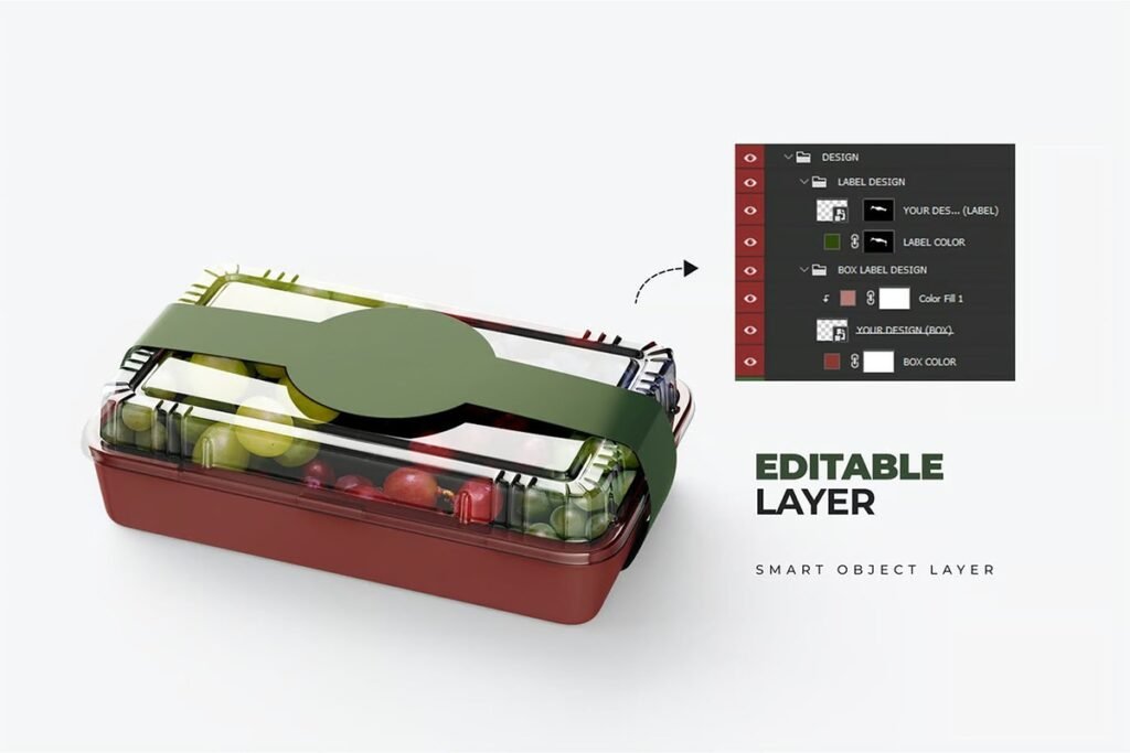 Transparent Food Container Mockup