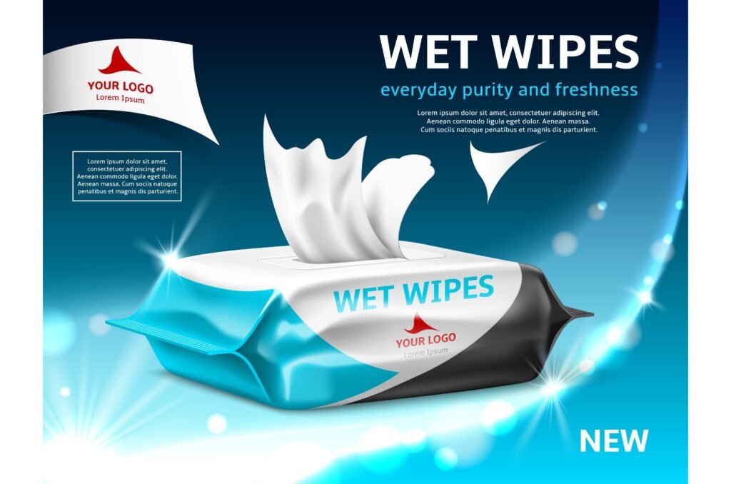 Wet Wipes Packaging Mockup