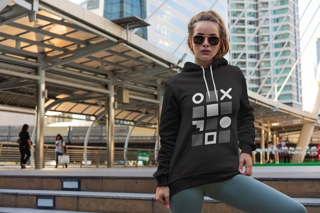 Hoodie Mock-Up Street Fashion