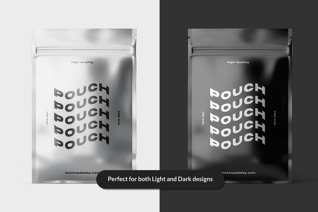 Metallic Ziplock Pouch Mockup