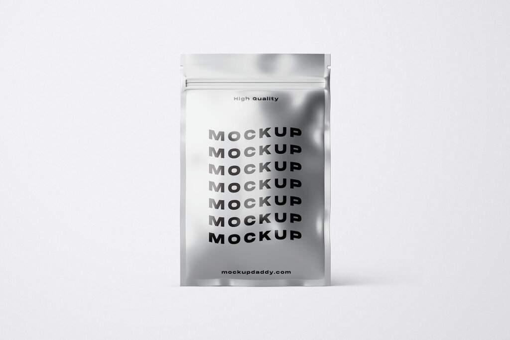 Metallic Ziplock Pouch Mockup