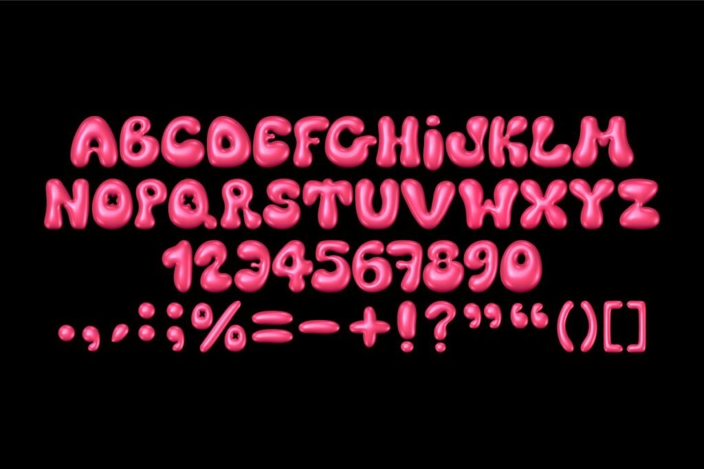 BUBBLE GUM VECTOR FONT