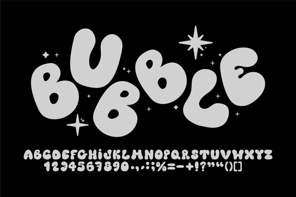 BUBBLE GUM VECTOR FONT