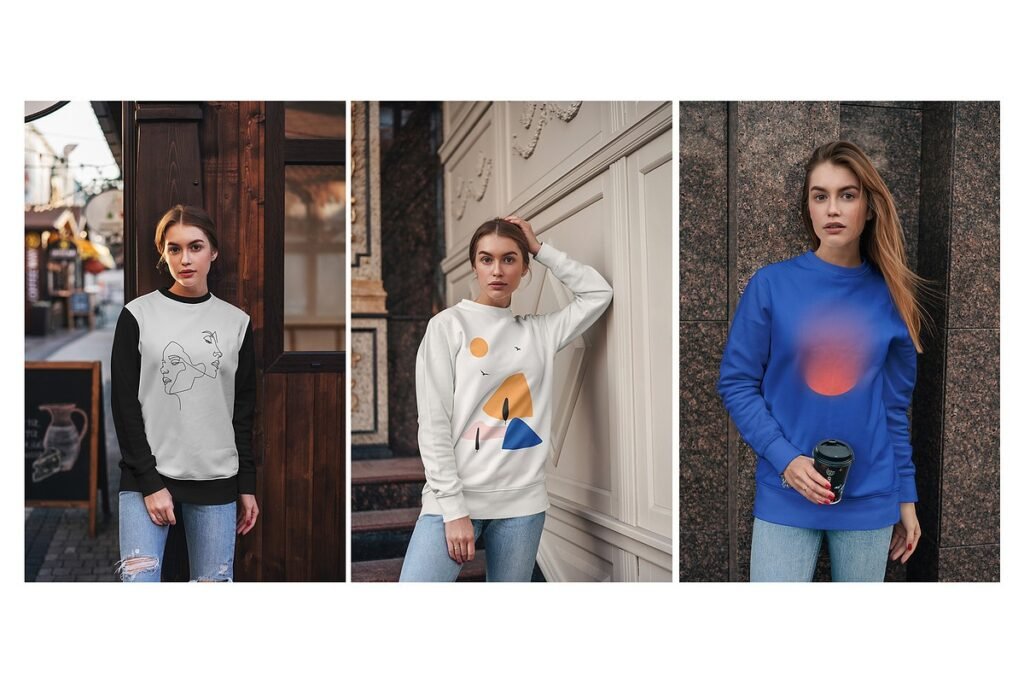 Sweatshirt Mock Up Street Fashion
