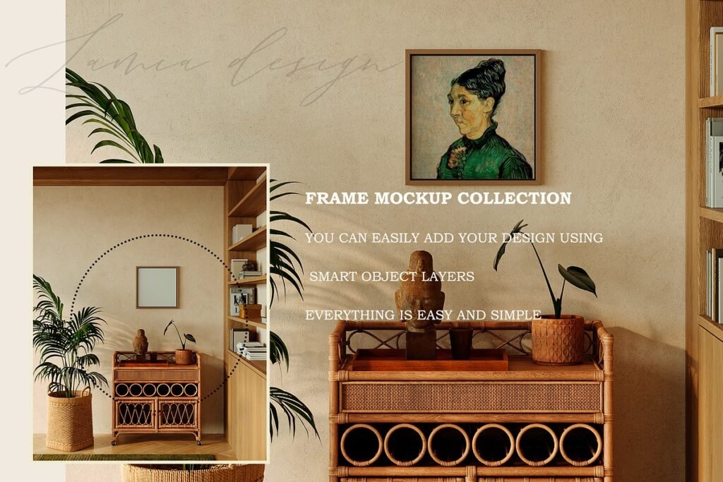 Boho Style Frame Mock Up
